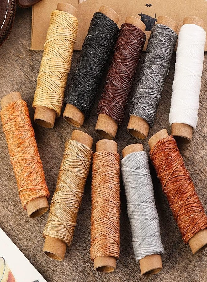 Jasol 200 Meter 150D Leather Sewing Waxed Thread Cord - 8 Colors (25M Each) | 1mm Flat Wax Thread for Leather Craft DIY, Hand Stitching, Shoe & Bag Repair, Bookbinding, Upholstery, Canvas & Sewing Projects - Image 2